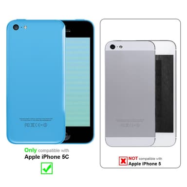 Lompakkokotelo iPhone 5C Suojakuori (Ruskea)