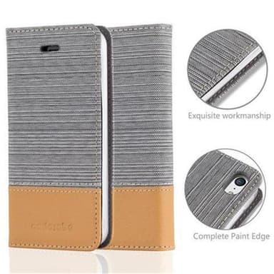iPhone 5C Suojakuori Lompakkokotelo (harmaa)