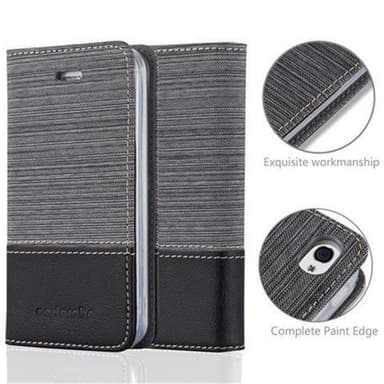 iPhone 4 / 4S Suojakuori Lompakkokotelo (harmaa)
