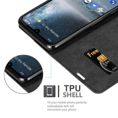 Nokia 4.2 Suojakuori Lompakkokotelo (Ruskea)
