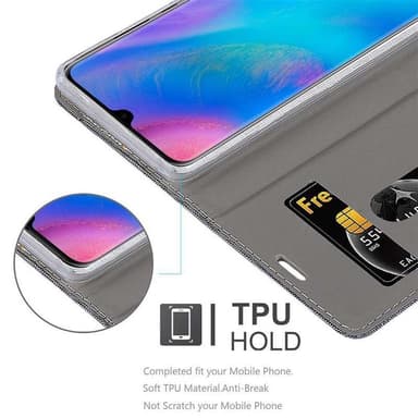 Huawei P30 PRO Suojakuori Lompakkokotelo (harmaa)