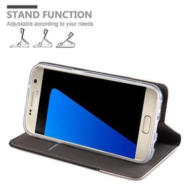 Samsung Galaxy S7 Suojakuori Lompakkokotelo (harmaa)