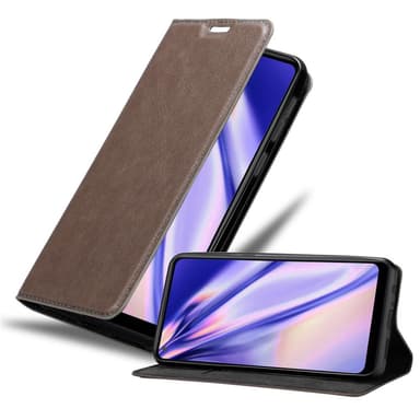 Samsung Galaxy A21 Suojakuori Lompakkokotelo (Ruskea)