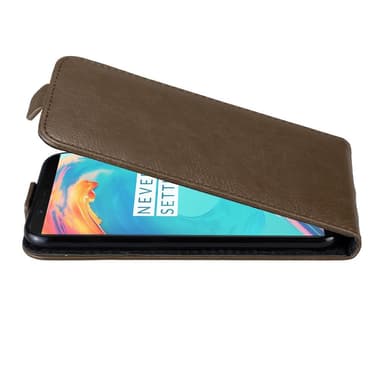 OnePlus 5T Suojakuori Lompakkokotelo (Ruskea)