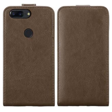 OnePlus 5T Suojakuori Lompakkokotelo (Ruskea)