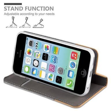 iPhone 5C Suojakuori Lompakkokotelo (harmaa)