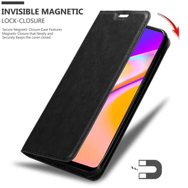 Oppo A94 5G Suojakuori Lompakkokotelo (Musta)