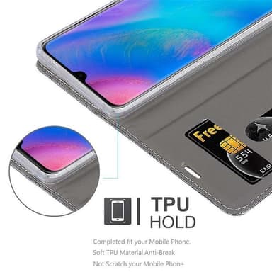 Huawei P30 PRO Suojakuori Lompakkokotelo (harmaa)