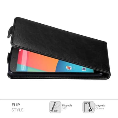 LG Google NEXUS 5 Suojakuori Lompakkokotelo (Musta)