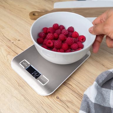 Keittiövaaka elektroninen vaaka 5kg Vedenpitävä (hopea)