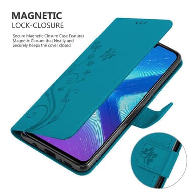 Honor 8X Suojakuori Lompakkokotelo (Sininen)