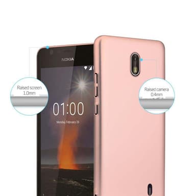 Nokia 1 2018 Suojakuori Kotelo Cover (Vaaleanpunainen)