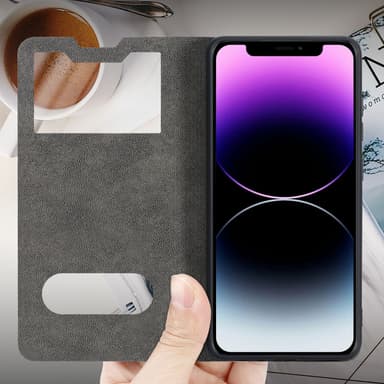 Lompakkokotelo iPhone 11 PRO Case (Musta)