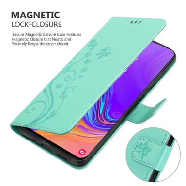Samsung Galaxy A8s Suojakuori Lompakkokotelo (Turkoosi)
