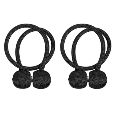 Kiinnike verholle 2 osaa Setti 40 x 3 cm (musta)