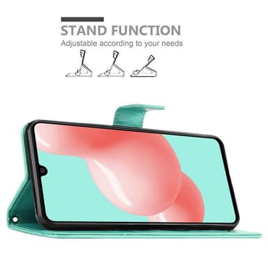 Samsung Galaxy A41 Suojakuori Lompakkokotelo (Turkoosi)