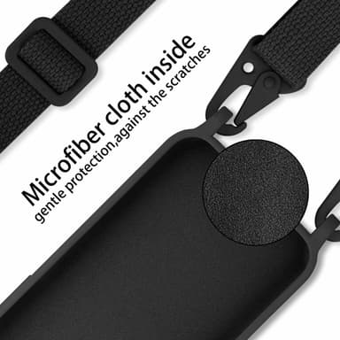 Suojakuori iPhone 13 Kotelo Ketju (Musta)