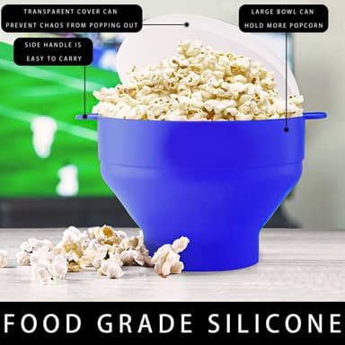 Silikoni Popcorn Maker Uudelleen käytettävä