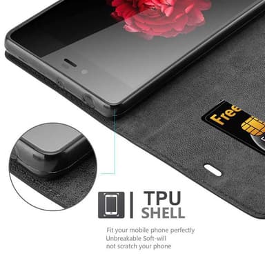 ZTE Nubia Z9 MAX Suojakuori Lompakkokotelo (Musta)