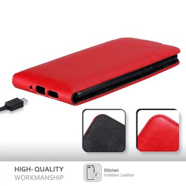 Huawei P10 LITE Suojakuori Lompakkokotelo (Punainen)