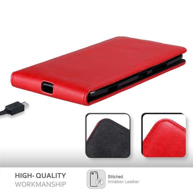 Nokia Lumia 1320 Suojakuori Lompakkokotelo (Punainen)