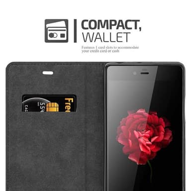 ZTE Nubia Z9 MAX Suojakuori Lompakkokotelo (Musta)