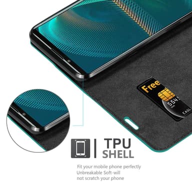 Sony Xperia 5 III Suojakuori Lompakkokotelo (Turkoosi)