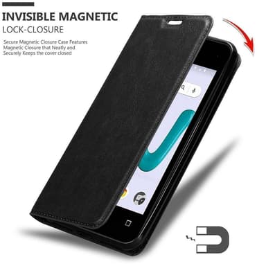 WIKO SUNNY 3 MINI Suojakuori Lompakkokotelo (Musta)