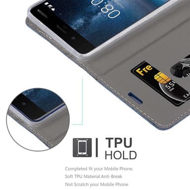 LG STYLUS 3 Suojakuori Lompakkokotelo (Sininen)