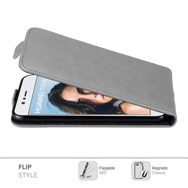 Huawei NOVA 2 Suojakuori Lompakkokotelo (harmaa)