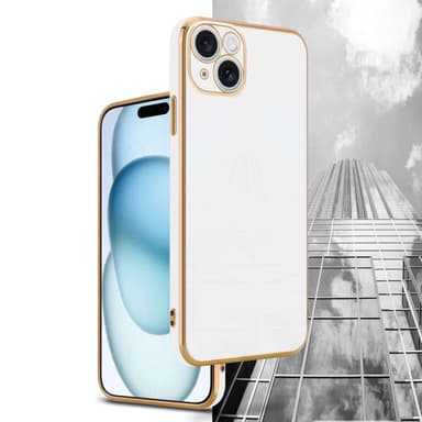 iPhone 15 Suojakuori Case Cover (Valkoinen)