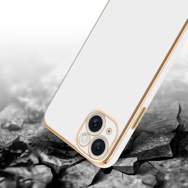iPhone 15 Suojakuori Case Cover (Valkoinen)