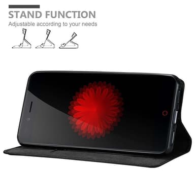 ZTE Nubia Z11 MINI S Suojakuori Lompakkokotelo (Musta)