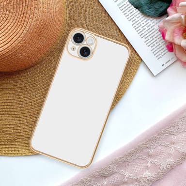 iPhone 15 Suojakuori Case Cover (Valkoinen)