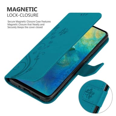 Huawei MATE 20 Suojakuori Lompakkokotelo (Sininen)