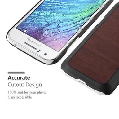 Samsung Galaxy J1 2015 Suojakuori Kotelo (Ruskea)