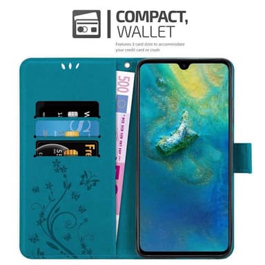 Huawei MATE 20 Suojakuori Lompakkokotelo (Sininen)