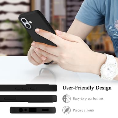 iPhone 16 PLUS Suojakuori Kotelo Case (Musta)
