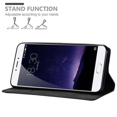 MEIZU MX6 Suojakuori Lompakkokotelo (Musta)