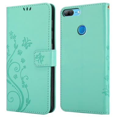 Honor 9 LITE Suojakuori Lompakkokotelo (Turkoosi)