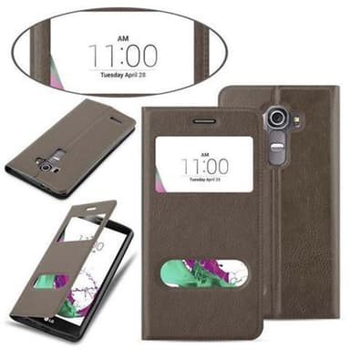 Lompakkokotelo LG G4 / G4 PLUS Case (Ruskea)