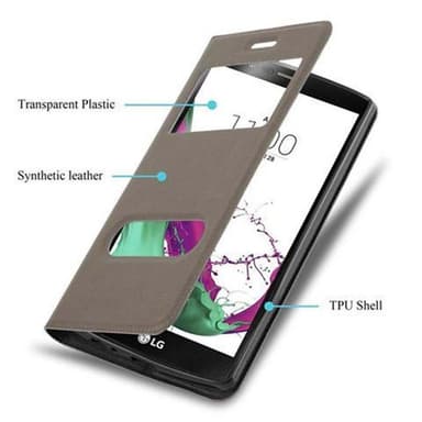 Lompakkokotelo LG G4 / G4 PLUS Case (Ruskea)