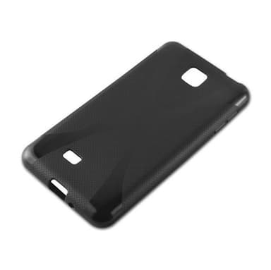 LG OPTIMUS F5 / LUCID 2 Suojakuori Cover (Musta)