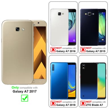 Samsung Galaxy A7 2017 Suojakuori Kotelo (Musta)