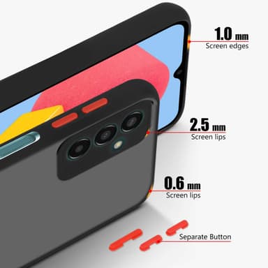 Samsung Galaxy M13 4G Suojakuori Kotelo (Musta)