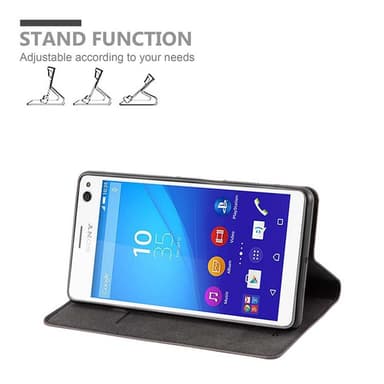 Sony Xperia C4 Suojakuori Lompakkokotelo (Ruskea)