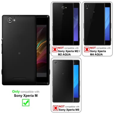 Sony Xperia M Suojakuori Cover (Musta)