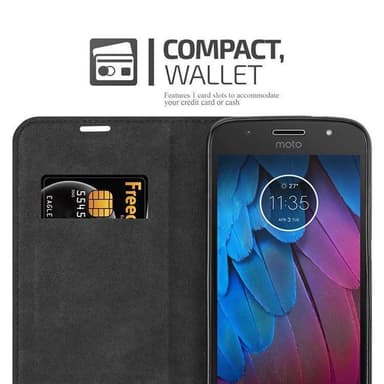 Motorola MOTO G5S Suojakuori Lompakkokotelo (Ruskea)