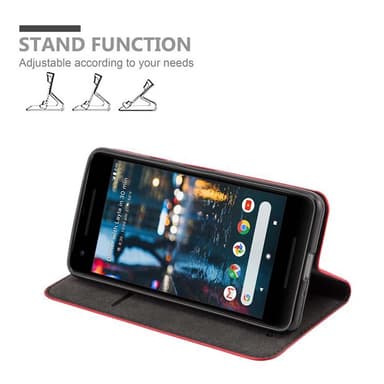 Google PIXEL 2 Suojakuori Lompakkokotelo (Punainen)