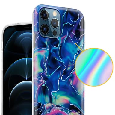 iPhone 12 PRO MAX Suojakuori Lompakkokotelo (Sininen)